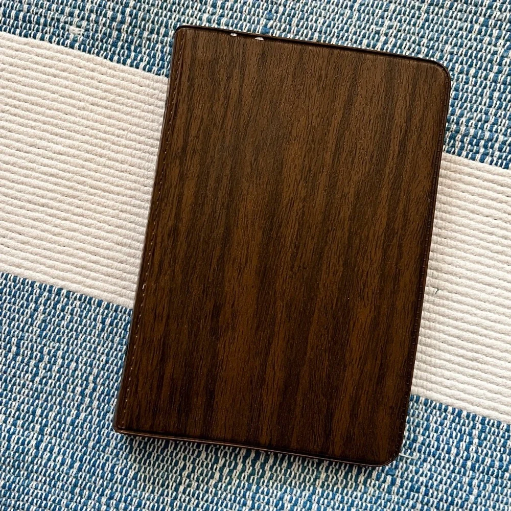 Vintage 70’s mini‎ vinyl brown address binder book Filofax planner